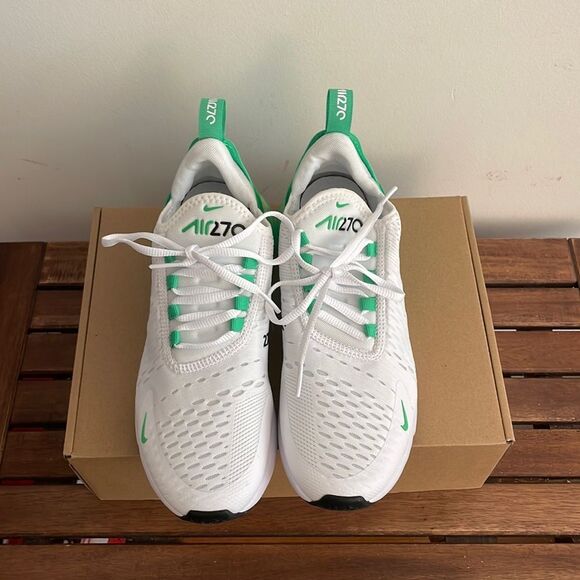 Nike Air Max 270 White/Green Shock Women Size 7(AH6789-117) - Picture 5 of 11